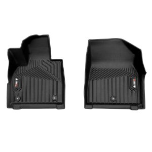 Hyundai Palisade Floor Mats - First Row - Omac - 3D Texan, Premium TPE - Black - 2020-2025